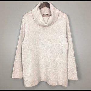 LOFT Plus Cowl Neck Sweater Cotton Blend